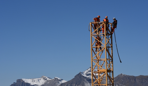 V-Cableway construction site images