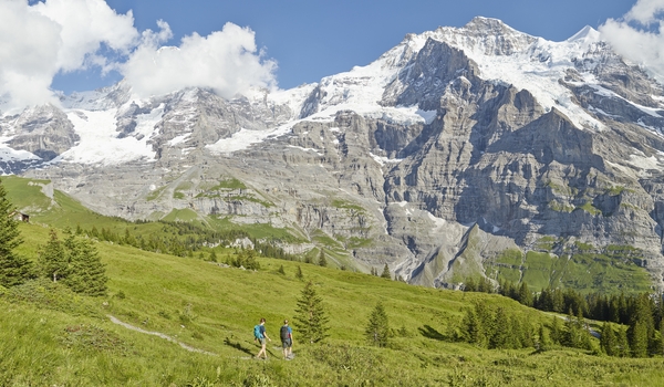 Hiking paradise in front of Eiger, Mönch and Jungfrau