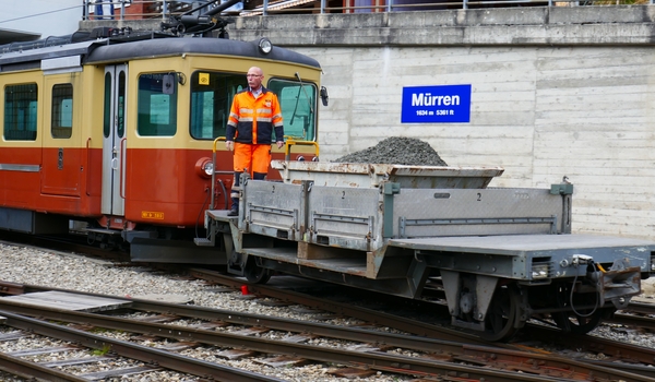 Arbeiten im Bhf Mürren