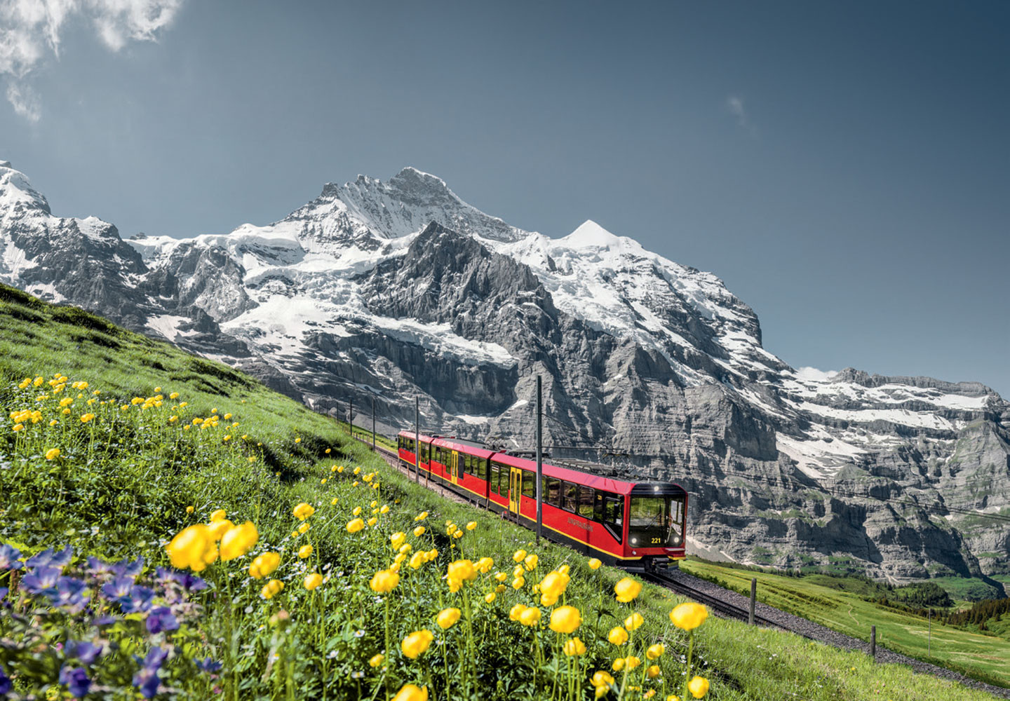 Jungfrau Railway-Poster - Jungfraubahn in front of Jungfrau