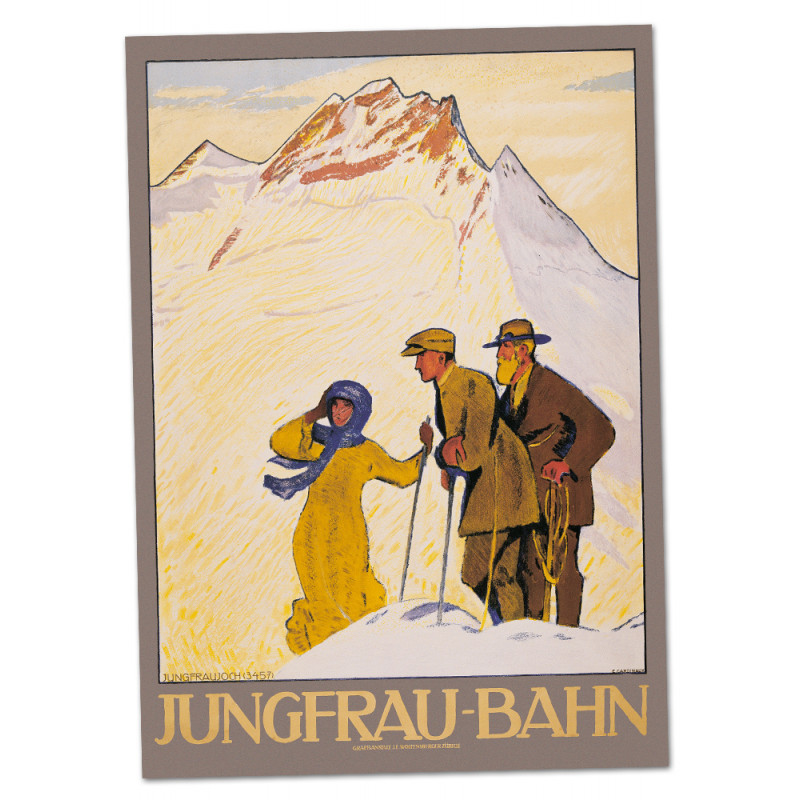 Nostalgic Poster Jungfraubahn - Hikers A2